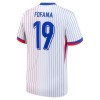 Maglia ufficiale Francia Fofana 19 Trasferta Euro 2024 per Uomo